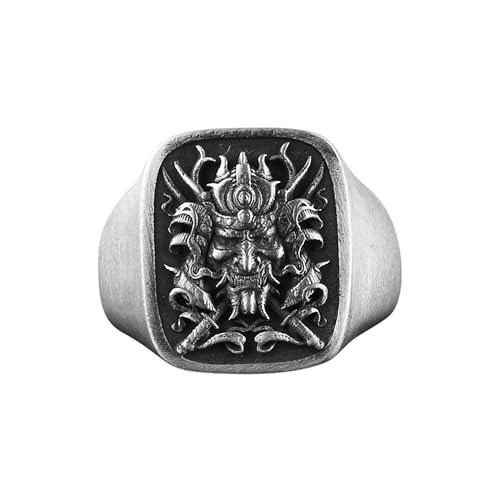Bague homme samouraï argent cadeau idéal chevalière art japonais gothique