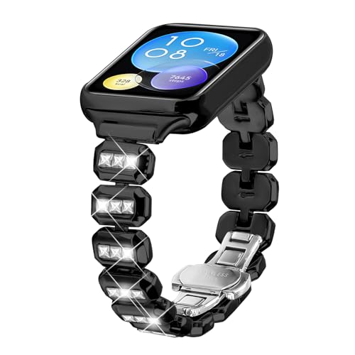 [RuenTech] For Xiaomi Smart Band 9 Pro/8 Pro/Redmi Watch 5/Watch 4�����o���h�A�X�e�����X�������_�C�������h�����x���g �V���I�~�����o���h ���炫��P���_�C�������h�t���o���h (�u���b�N)