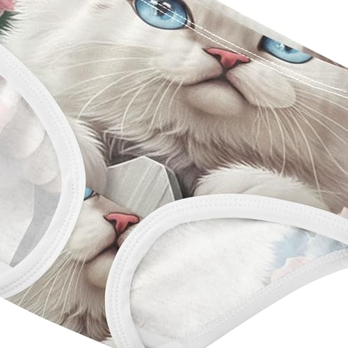 Bright Toddler Girls Underwear 2t Cotton Girl Panties Cute Cute Cat Flowers Kitten Floral Undies Kids Briefs4