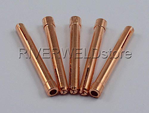 Image of RIVERWELD TIG Torch Collets 10N22 .040 inch & 1.0mm Consumables 10pcs | for QQ300 PTA DB SR WP 17 18 26 TIG Welding Torches Accessories