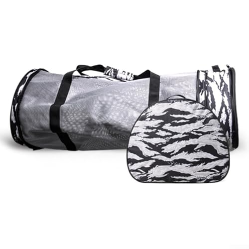 Waterproof Swimming Backpack for Beach Diving Gear, 20L Portable Scuba Equipment Bag with Quick Dry Mesh & High Durability 600D Oxford Cloth, Outdoor Sports(White)