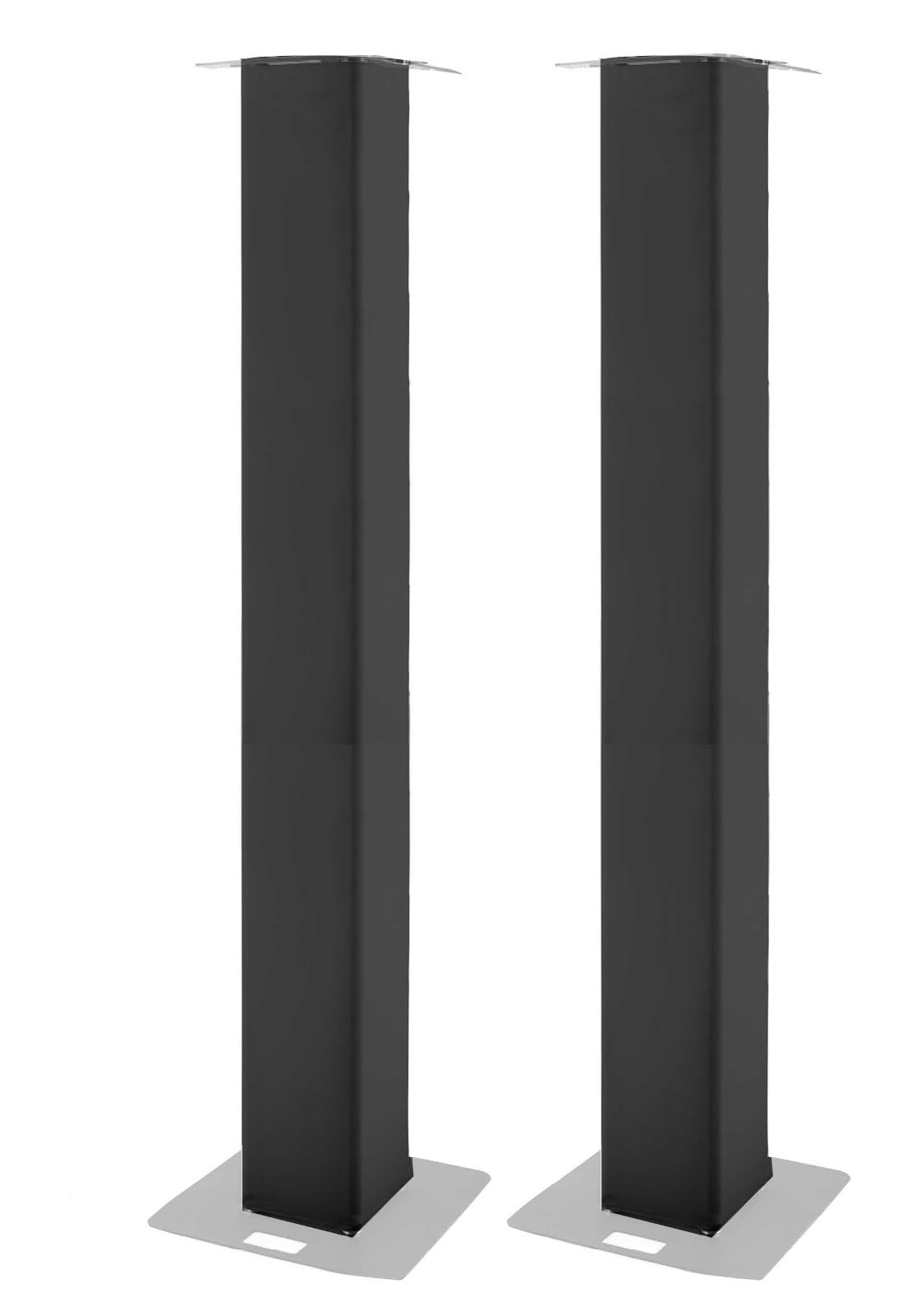 Coppia di cover totem in spandex, truss cover 30 x 30 cm, scelta di 5 altezza (nero, 300 cm di altezza)