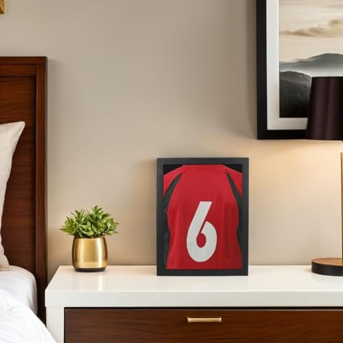 Vitrina con marco de camisa deportiva, caja de exhibición de marco de camiseta de fútbol, decoración de pared para el hogar, fútbol, baloncesto, béisbol, jugadores, coleccionistas, atletas y hombres