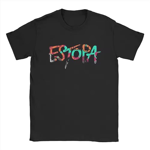 Estopa Tour Rock Band Pop Music Guitar Art T Shirt Black L