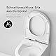 AM.PM Spülrandloses WC mit Softclose Toilettensitz, Toilette für Gäste-WC, Hänge-WC CNA1700SC Flash FlashClean aus Keramik, Wand-WC, 390mm kurz, Weiß
