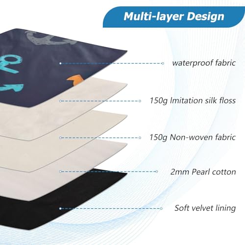 Funda para portátil 13-14 pulgadas impermeable con diseño anclas miniatura 4