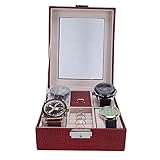 ➤Multifunktionsanzeige - 2. Multifunktionsdisplay, Kissen können entfernt werden, um Manschettenknöpfe, Ohrringe, Armbänder und anderen Schmuck zu speichern.