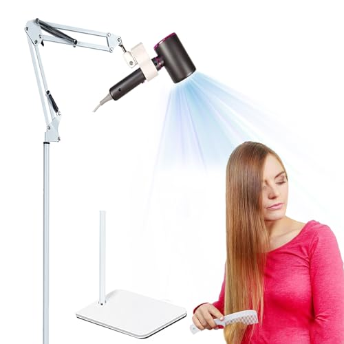 Femeoum Suporte para Secador de Cabelo com Rotação Mãos Livres, Suporte para Secador de Cabelo Ajust