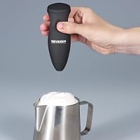 Severin Milchaufschäumer Stab, kompakter Milchschäumer aus Edelstahl, elektrischer Milchaufschäumer mit Batteriebetrieb und einfacher Handhabung, inkl. 2 Batterien, schwarz, SM 3590 – Ansicht 6