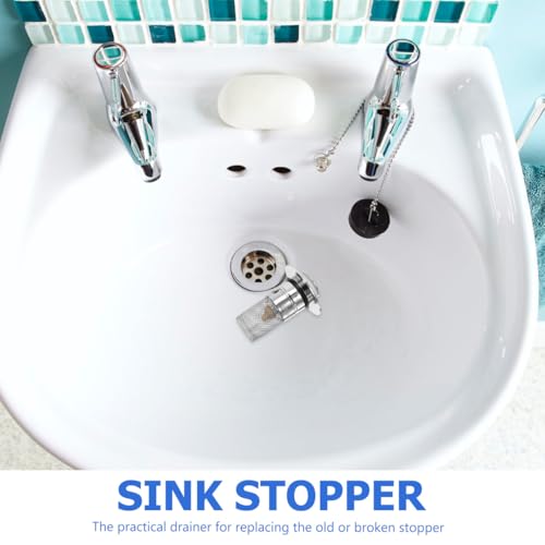 Tapón para lavabo con colador y filtro de pelo miniatura 5