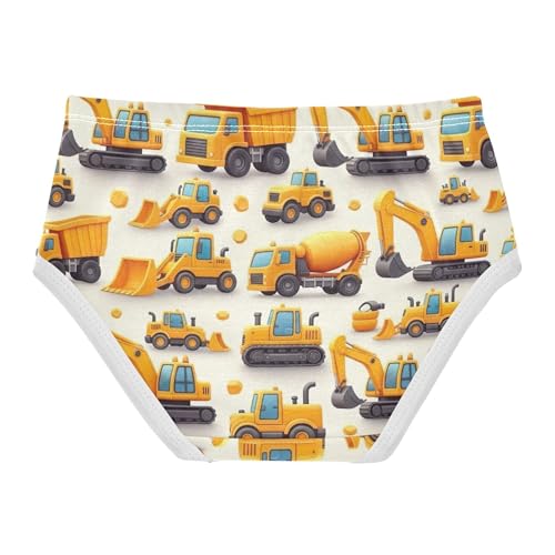 Stylish Toddler Girls Underwear 2t Cotton Panties Little Girl Cartoon Cars Yellow Vehicles Kids Undies Briefs2