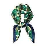 Ecroon Femme Foulard Soie Ressentir Carré Foulards Satin de soie Mouchoir Echarpe