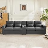 La beauté du design：Les accoudoirs sont équipés de poches de rangement, fournissant un espace pratique pour ranger télécommandes, smartphones ou magazines. En outre, quatre coussins lombaires sont inclus pour soutenir votre dos et ajuster la position selon vos préférences, rendant chaque moment passé sur ce grand canapé un vrai plaisir.