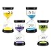 4 Piezas Relojes de Arena, Reloj de Arena Temporizador 3/5/15/30mins Jugueter Temporizador Arena para niños Juegos de Mesa Cocina Cocina Decoración de Oficina