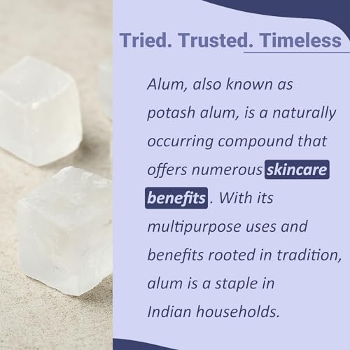 Image of Mi Nature Alum Powder Potassium (Fitkari /Phitkari) -100% Natural Skincare for Acne, Odor Control & Water Purification Face Mask for |Pore Refining 454g (16oz) |Face Pack Powder |Cruelty-Free