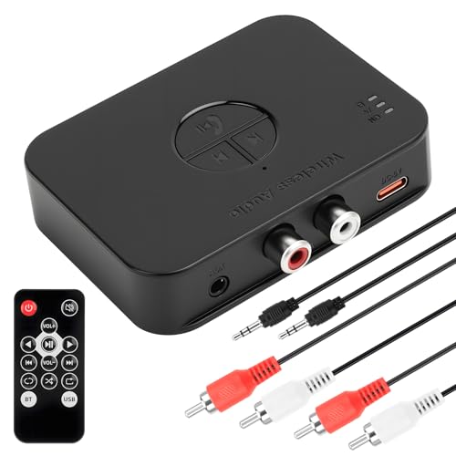 How to Connect TV to Receiver Without HDMI? M2R Bluetooth 6.0 Receiver Adapter - Audio Streaming for Home Stereo, Speakers, Amplifiers with Low...