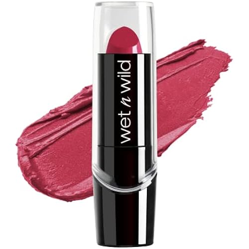 wet n wild Silk Finish Lipstick, Hydrating Rich Buildable Lip Color, Formulated with Vitamins A,E, & Macadamia for Ultimate Hydration, Cruelty-Free & Vegan - In The Near Fuchsia