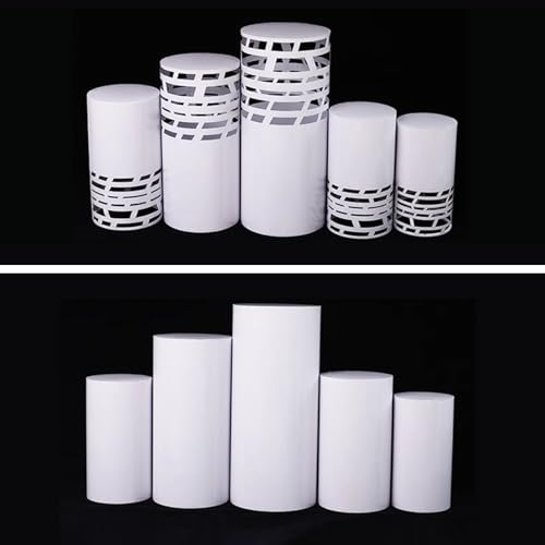 Socles cylindriques blancs pour réussir vos décorations d'événements - 8