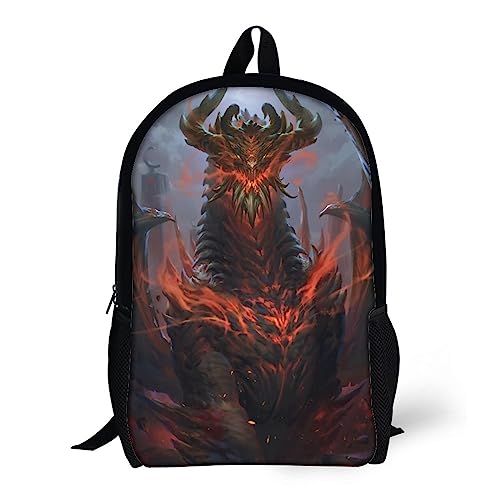 Sac à dos dragon 3D haut de gamme aux finitions soignées pour écolier