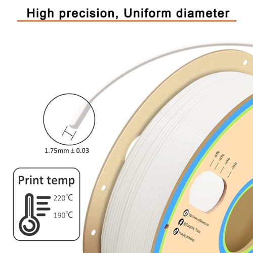 Image of YOUSU TPU Filament 1.75mm, 95A Shore Hardness TPU 3D Printer Filament,Soft Elastic & Durable, Easy Print No Stringing, High Strength for Phone Case, Wearables & Functional Parts, White,1kg Spool.