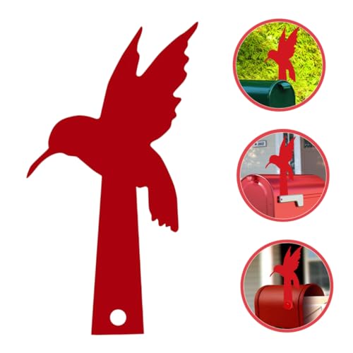 Image of BESTonZON Clan Master Email Decoration Red Mailbox Flag Replacement 9.45 Inch Decorative Mailbox Sign for Outdoor Garden Patio