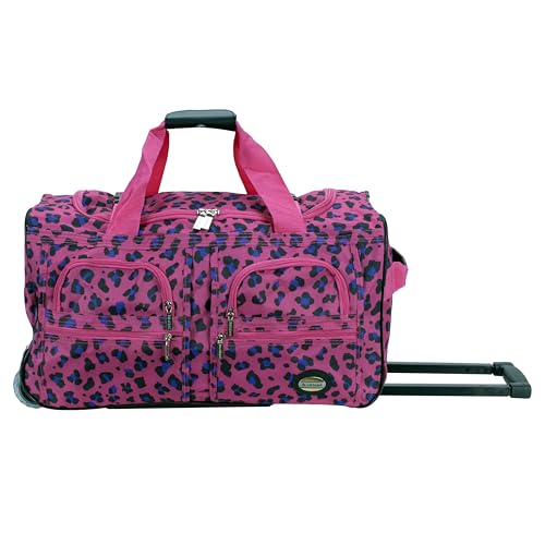 Image of Rockland Rolling Duffel Bag, Black, 22 inch