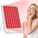 Red Light Therapy for Face Light Therapy Lamp Infrared Light Therapy with 660nm & 850nm Near Infrared LED Red Light Therapy Panel Touch Control 6 Levels of Brightness 3 Modes
