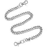 Travone Wallet Chain Punk Pants Chain Hip Hop Heavy Duty Pocket Chains for Men Women Fashion Exquisite Biker Key Round Clasp Chains for Jeans Trousers Clothing Bag Goth Gifts Jewelry Accessories