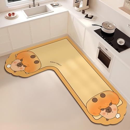 Alfombra tapetes cocina forma L de 80 x 120 x 45cm variante Fat Bread-Left 2