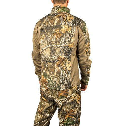 HOT SHOT Men’s Flannel Lined Camo Hunting Jacket – Camouflage Outdoor Jacket for Men3