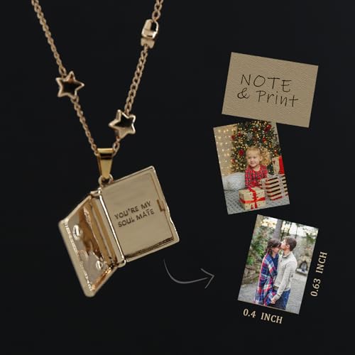 JUN MEIR'S 18K Gold Plated Book Pendant Necklace for Women, Birthday Anniversary Jewelry Gifts for Wife, Mom, Best Friend4