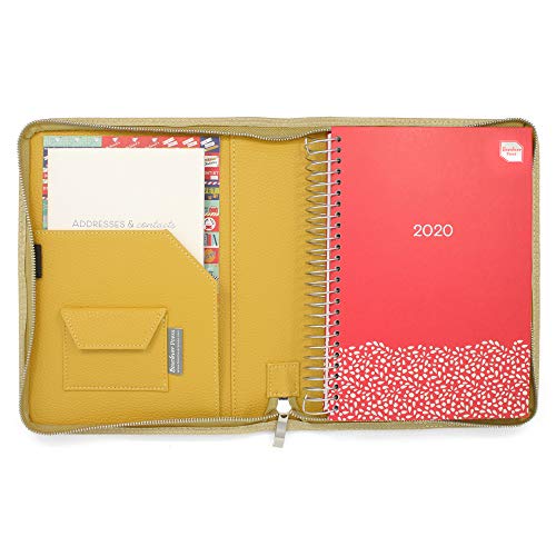 Boxclever Press Family Life Book. Agenda 2020 con funda texturizada de cuero sintético. Columnas para 7 personas. Planificador semanal comienza...