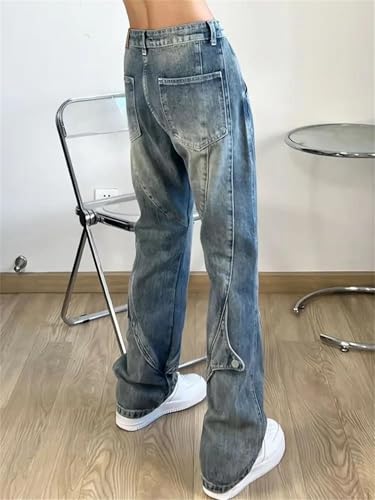 Men's Loose Denim Trousers Baggy Straight Korean Cotton Cowboy Pants2