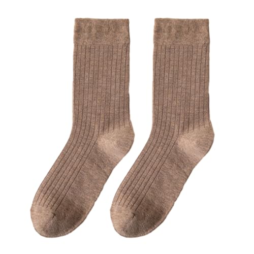 Classic Solid Color Socks Men 1 Pair Business Retro Mid-tube Design High Elasticity Breathable