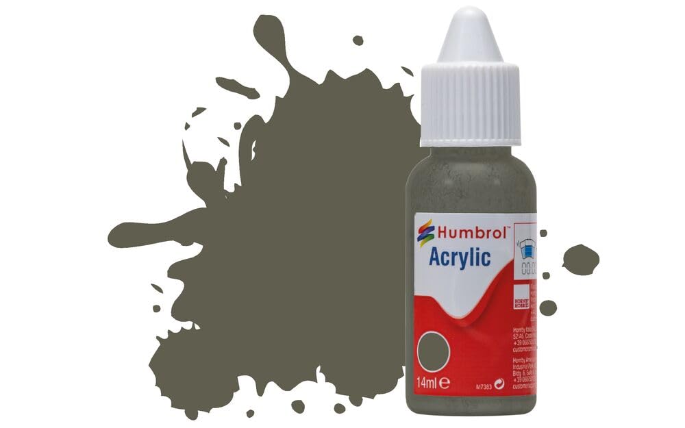 Humbrol DB0241 - Humbrol Acrylic Dropper Bottle 14Ml No.241 RLM 70 Black Green