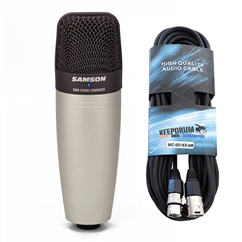 Samson C-01 Studio - Micrófono condensador + cable keepdrum XLR