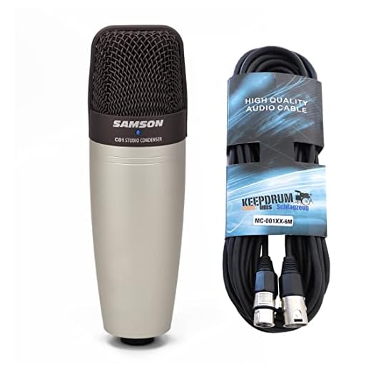 Samson C-01 Studio - Micrófono condensador + cable keepdrum XLR