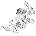 RoomMates RMK2783GM Black and White Flower Scroll Peel and Stick Giant Wall Decals