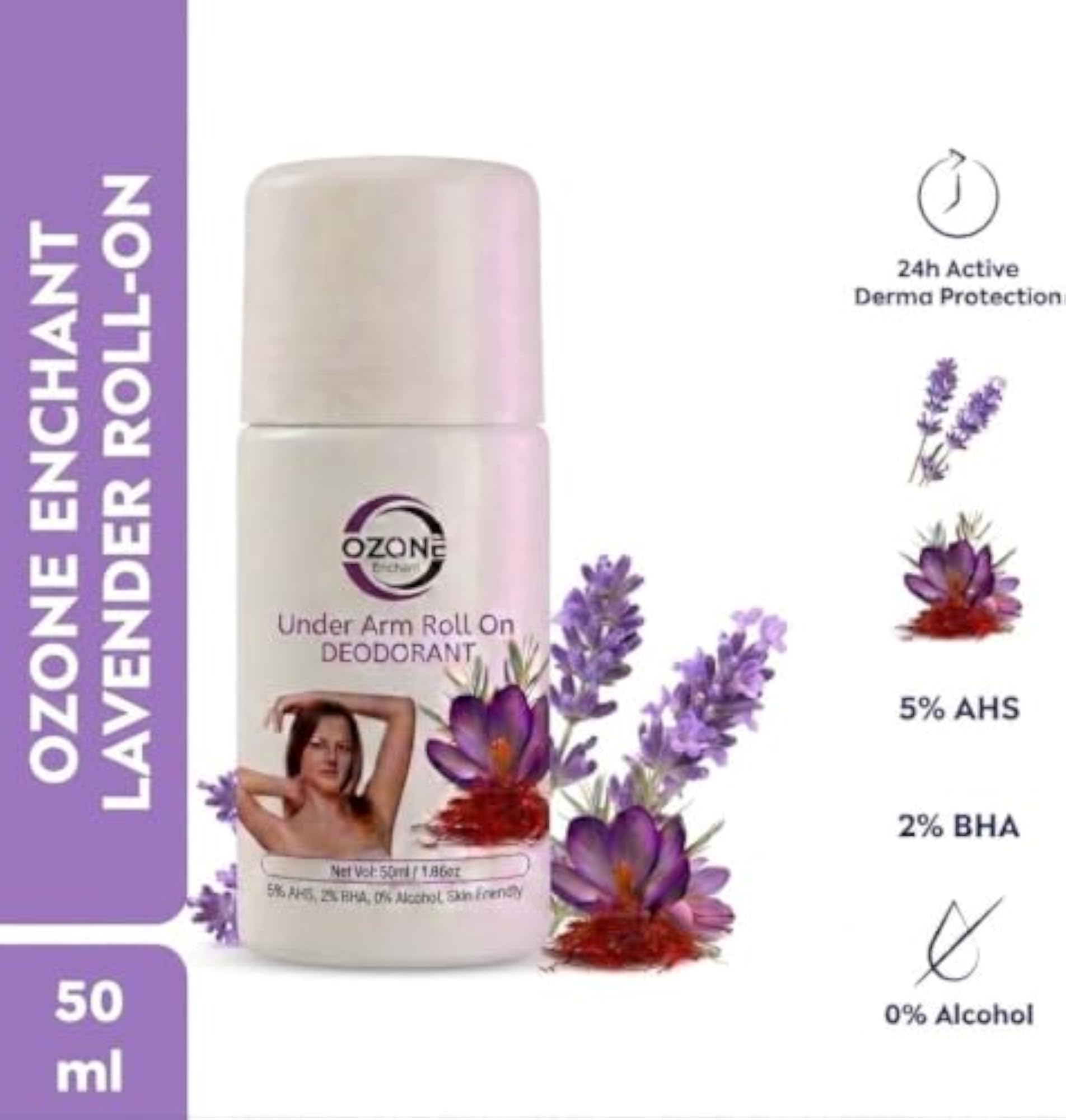 Underarm Roll-On Deodorant for Men & Women, Alcohol-Free Formula