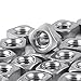 Niooliuk Pack of 100 M4 Square Nuts, 304 Stainless Steel Metric Coarse Thread Assortment Kit