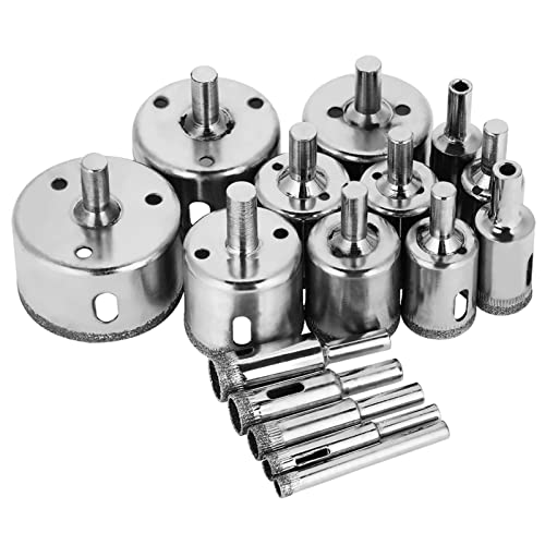 Set de brocas diamante para vidrio 16 piezas 6 a 50 mm miniatura 7