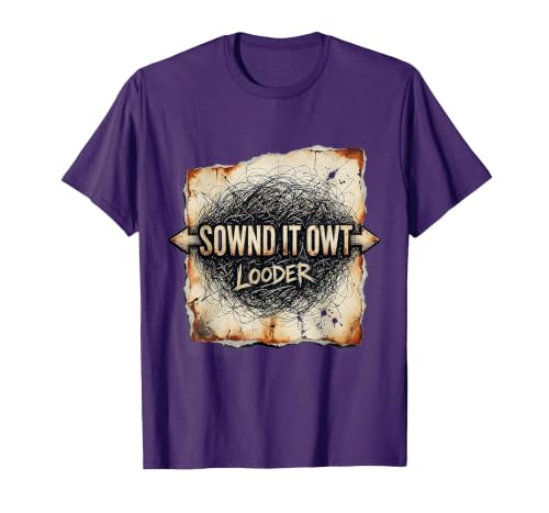 Sownd It Owt Looder Funny Gen-Z Brainrot Meme Humor T-Shirt, Men, Purple, Medium