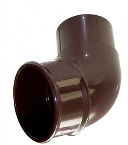 FLOPLAST 68mm Round Gutter Pipe 112 Degree Offset Bend - Brown