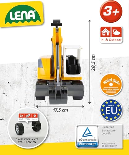 Lena Worxx Schaufelbagger Liebherr A918 Compact Litronic 48 cm, Bagger Spielzeug mit 360° drehbarem Arm… – Ansicht 6