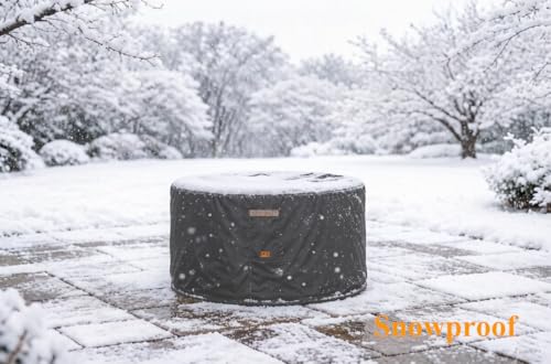 Garden Balsam 600D Heavy Duty Waterproof Patio Fire Pit Cover UV Resistant Round Outdoor Firepit Covers 44" Dia x 24" H Dark Grey by Garden Balsam - Image 8