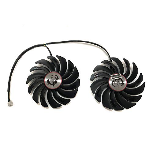 GPU Cooler PLD10010S12HH Silver Graphics Card Fans for MSI GTX1080TI GTX1070 GTX 1080/1070Ti RX580 RX570 RX480 RX470 Gaming Video VGA Cards Cooling (4Pin 100mm 40mmX40mm Dual Fan)