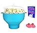 Pop corn microonde contenitore ciotola Silicone macchina popcorn Contenitore per popcorn a microonde popcorn maker macchina pop corn turchese