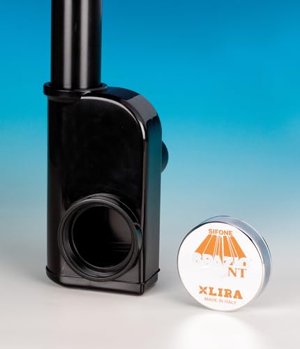 Siphon d'évier de cuisine LIRA Space 1NT Evolution compact noir mat