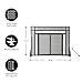 Plow & Hearth Metal Fireplace Screen Glass Flatguard Black | 38