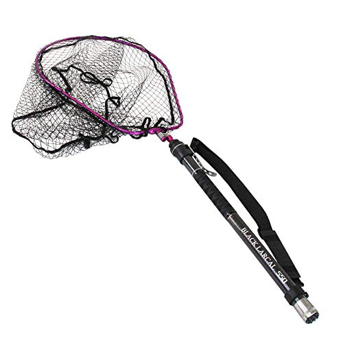 Gokuspe ショアソルト専用 ステー付き カーボン ランディングネット セット BLACK LARCAL 5M/5.5M/6M + ランディングネットL + タモジョイント 3点セット